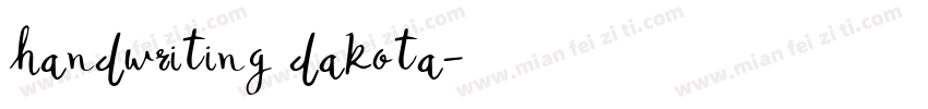 handwriting dakota字体转换